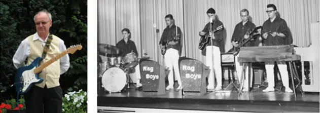 Günter Beyer heute und mit den Rag Boys (1962)